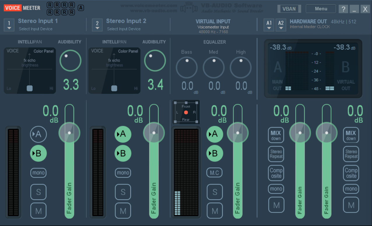 step 2 make sure voicemeter open, B is selected under virtual input.png